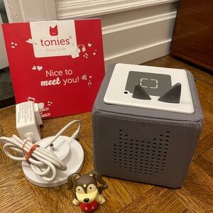 Gray Toniebox Audio Box for Kids with Accessories
